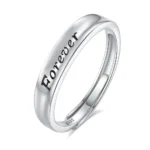 Hypoallergenic Adjustable Couple Rings in 925 Sterling Silver-FDJZ-368