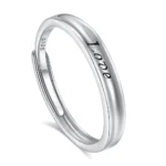 Hypoallergenic Adjustable Couple Rings in 925 Sterling Silver-FDJZ-368 - Image 2