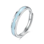 Hypoallergenic Adjustable Couple Rings in 925 Sterling Silver-FDJZ-370