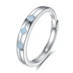 Hypoallergenic Adjustable Couple Rings in 925 Sterling Silver-FDJZ-371