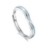 Hypoallergenic Adjustable Couple Rings in 925 Sterling Silver-FDJZ-375 - Image 2