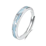 Hypoallergenic Adjustable Couple Rings in 925 Sterling Silver-FDJZ-376