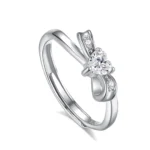 Hypoallergenic Adjustable Couple Rings in 925 Sterling Silver-FDJZ-379 - Image 2